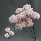 Fleurs artificielles élégantes pour mariage, bouquet de baisers de fée, décoration d'allée, 60 cm, 3 fleurs de 8 cm, sans vase