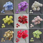 Fleurs artificielles élégantes pour mariage, bouquet de baisers de fée, décoration d'allée, 60 cm, 3 fleurs de 8 cm, sans vase