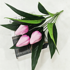 Tulipes artificielles, bouquet de 3 fleurs, 40 cm, décoration intérieure élégante, sans entretien, idéal pour mariages, événements et décoration maison