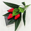 Tulipes artificielles, bouquet de 3 fleurs, 40 cm, décoration intérieure élégante, sans entretien, idéal pour mariages, événements et décoration maison