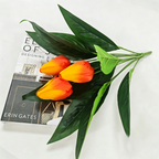 Tulipes artificielles, bouquet de 3 fleurs, 40 cm, décoration intérieure élégante, sans entretien, idéal pour mariages, événements et décoration maison