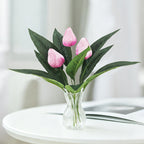 Tulipes artificielles, bouquet de 3 fleurs, 40 cm, décoration intérieure élégante, sans entretien, idéal pour mariages, événements et décoration maison