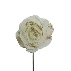 Fleurs artificielles roses avec paillettes dorées, pack de 25 têtes de fleurs, 5,5 cm de diamètre, pour décoration de table, mariage, vitrine, DIY