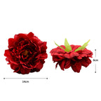 Fleurs artificielles pivoines en soie, têtes détachées 14 cm, lot de 3, décoration mariage DIY, ambiance élégante sud-française