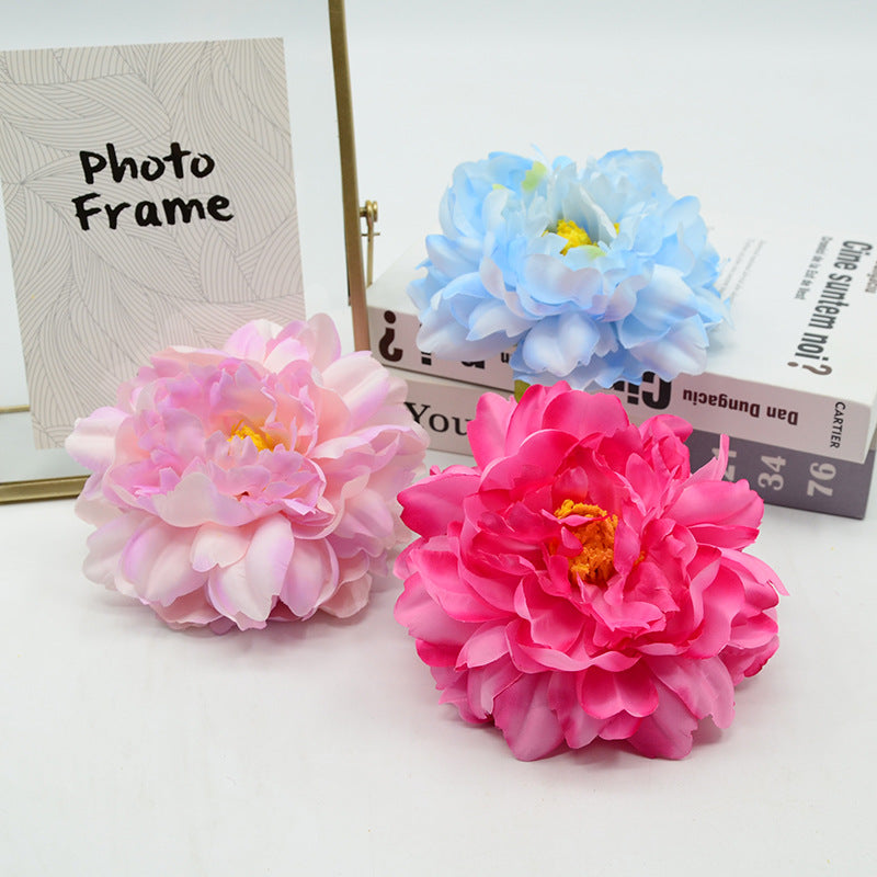 Fleurs artificielles pivoines en soie, têtes détachées 14 cm, lot de 3, décoration mariage DIY, ambiance élégante sud-française