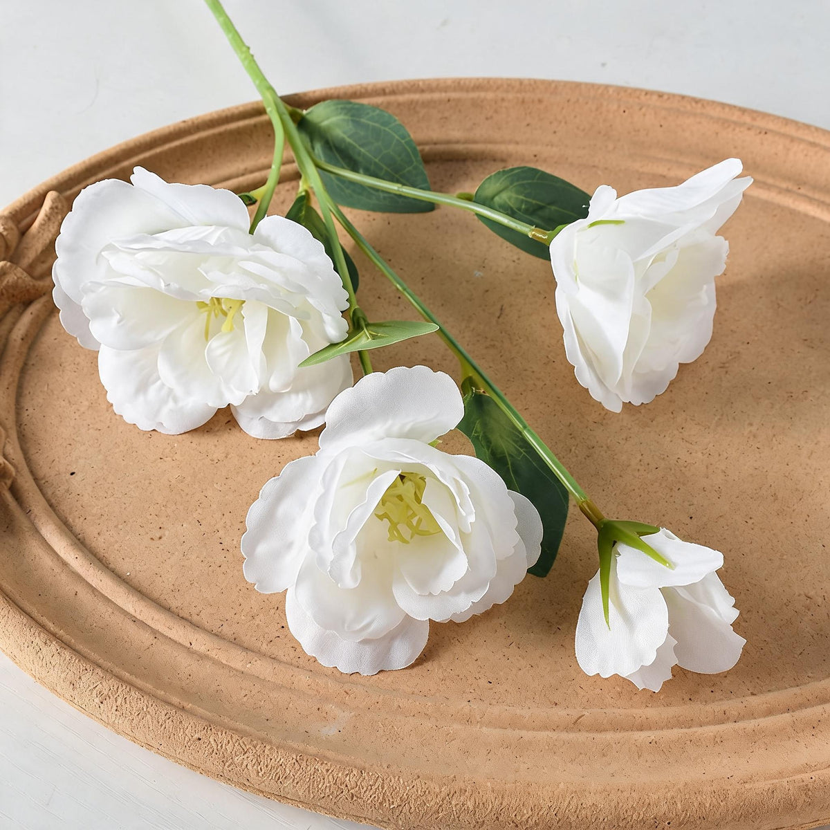 Fleurs artificielles lisianthus, 4 têtes, 57 cm, soie, décoration de mariage, maison, événement, style français élégant