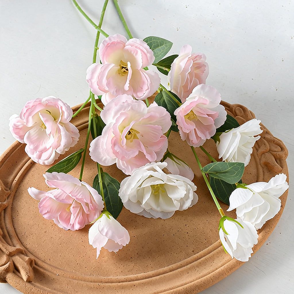 Fleurs artificielles lisianthus, 4 têtes, 57 cm, soie, décoration de mariage, maison, événement, style français élégant