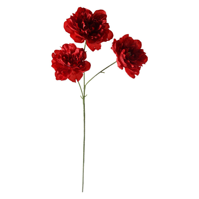 Fleurs artificielles pivoines 3 têtes - Décoration élégante 66 cm pour mariage, salon, hôtel, terrasse, cadeau
