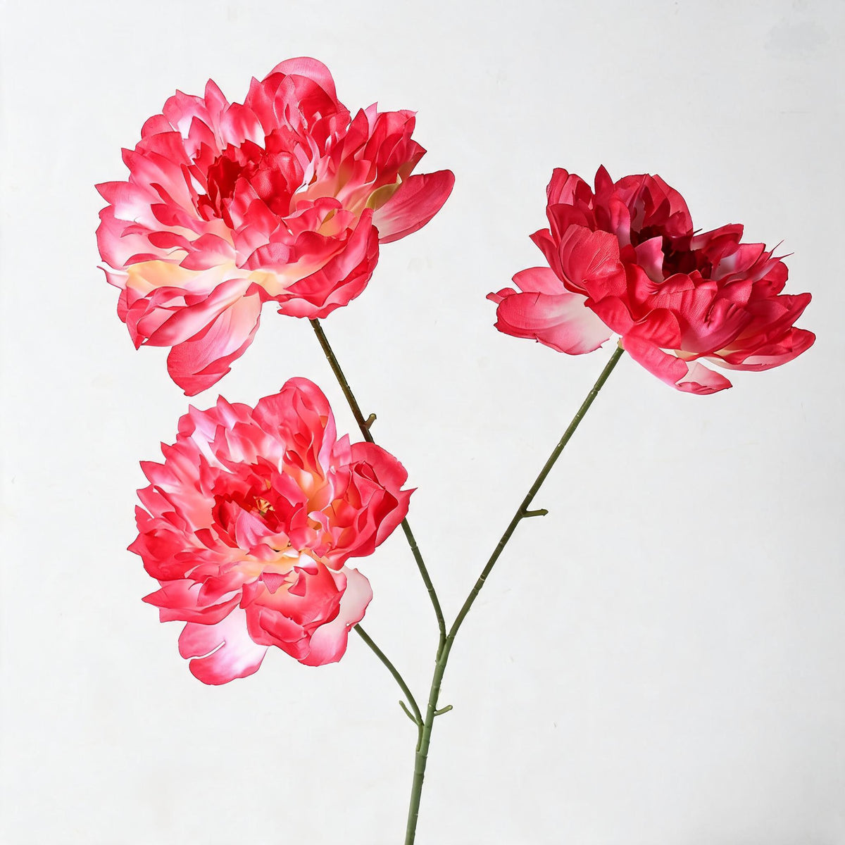 Fleurs artificielles pivoines 3 têtes - Décoration élégante 66 cm pour mariage, salon, hôtel, terrasse, cadeau