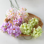 Fleurs artificielles d'hortensia sauvage, 70 cm, 3 têtes, idéal pour mariages et décorations intérieures, en soie