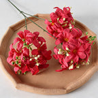 Fleurs artificielles d'hortensia sauvage, 70 cm, 3 têtes, idéal pour mariages et décorations intérieures, en soie