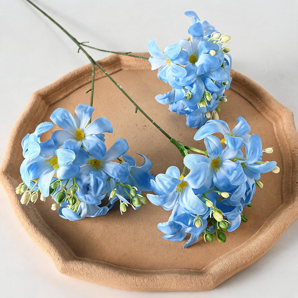 Fleurs artificielles d'hortensia sauvage, 70 cm, 3 têtes, idéal pour mariages et décorations intérieures, en soie