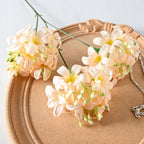 Fleurs artificielles d'hortensia sauvage, 70 cm, 3 têtes, idéal pour mariages et décorations intérieures, en soie