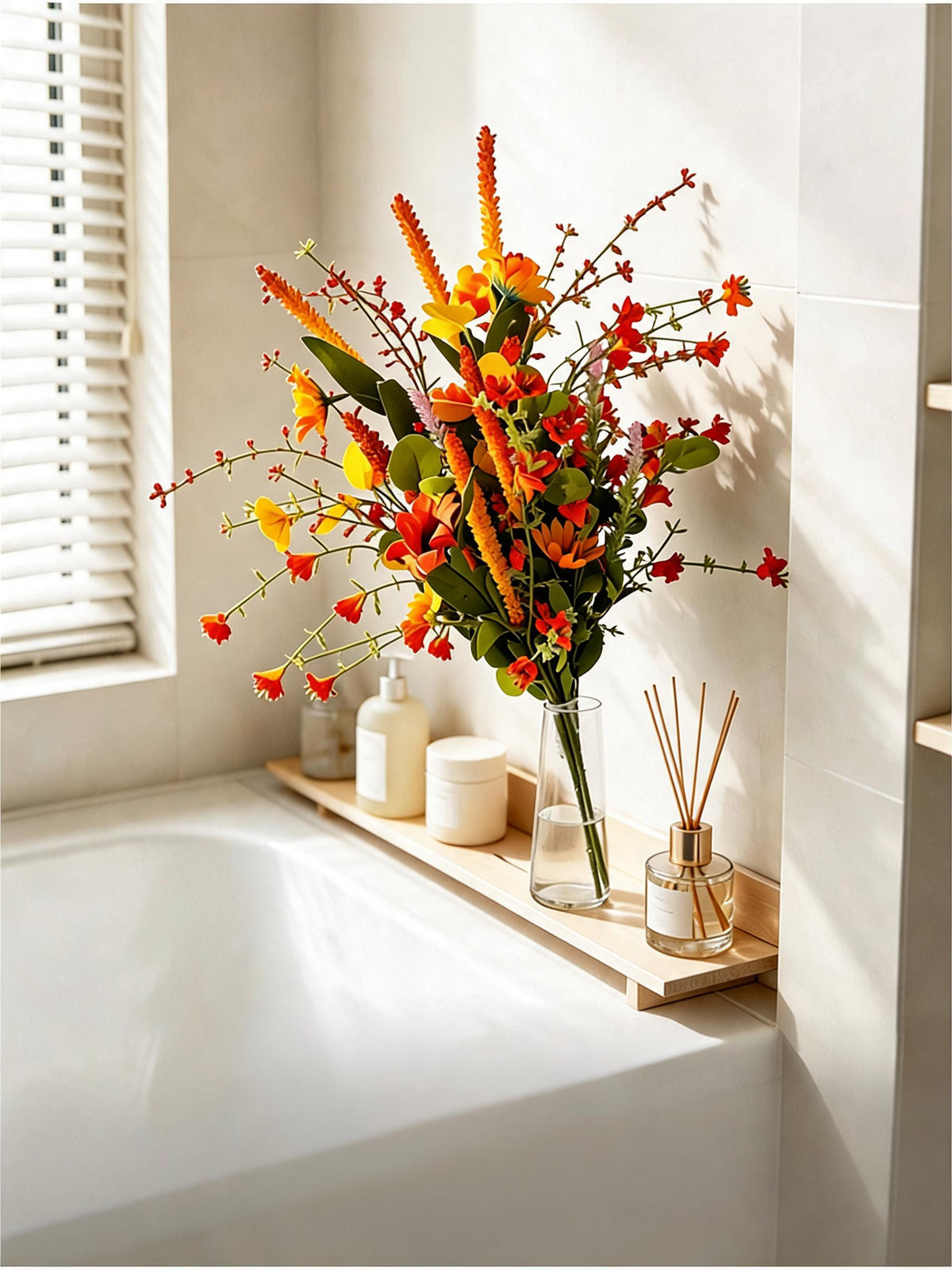 Bouquet de fausses marguerites automnales, 75 cm, décoration d'intérieur élégante, pour maison, mariage ou cadeau