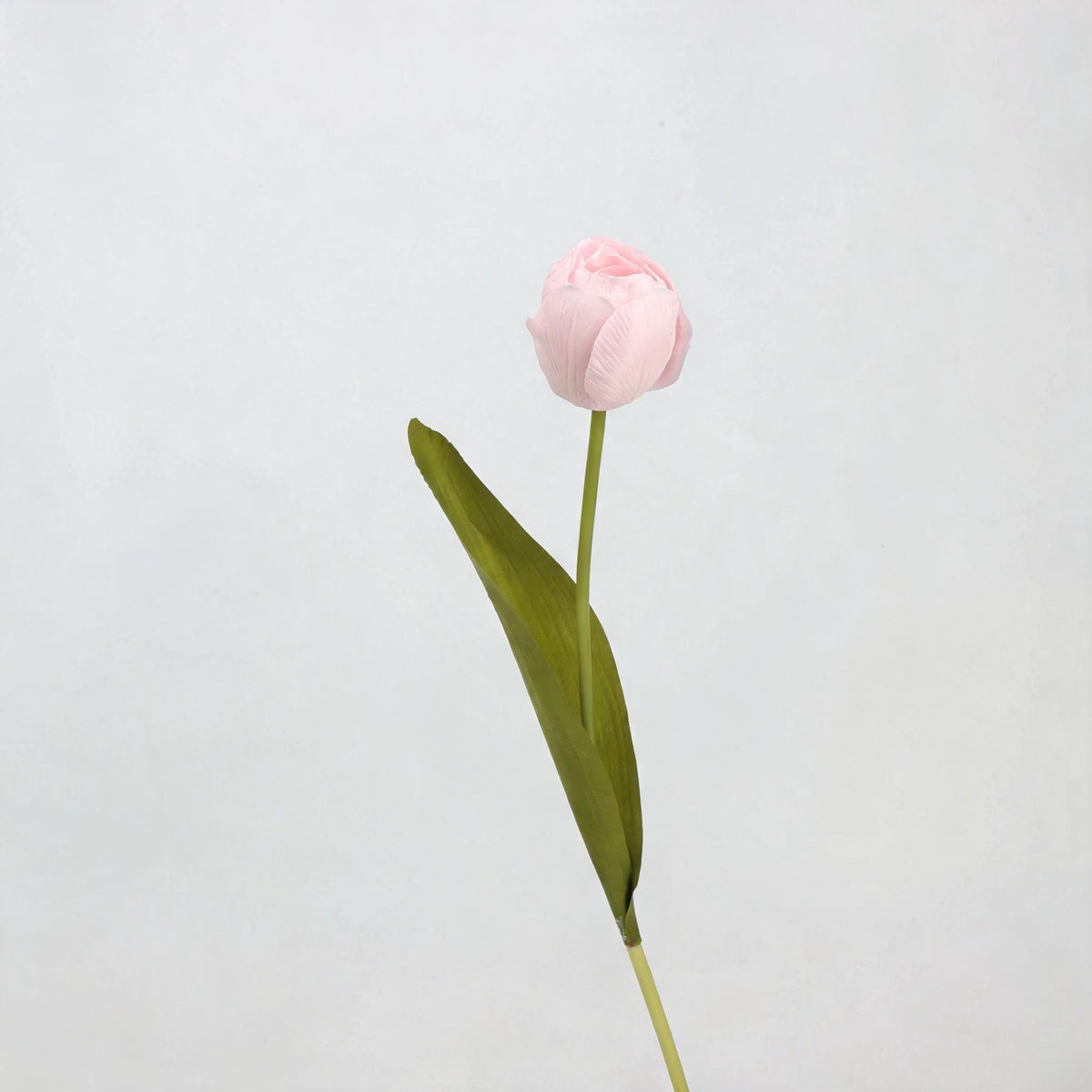 Tulipe artificielle haut de gamme, tige unique 46 cm, toucher latex réaliste, 6 coloris élégants (blanc, vert, rose pâle, champagne, orange, brun), décoration intérieure extérieure, mariage, boutique, cimetière