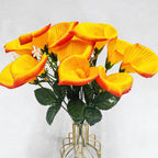 Bouquet de mini callas en soie artificielle, 31 cm - 7 fleurs pour mariage, décoration maison ou cadeau élégant