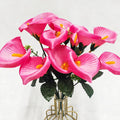Mini bouquet de callas artificiels en soie, 31 cm, 7 fleurs, décoration de mariage, événement ou intérieur, style provençal