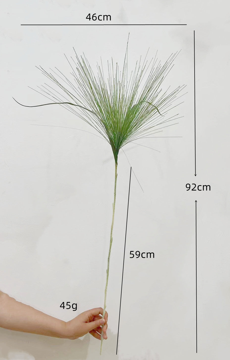 Herbe de fontaine artificielle, 92 cm, plante décorative intérieure et extérieure, idéale pour mariages, terrasses et commerces