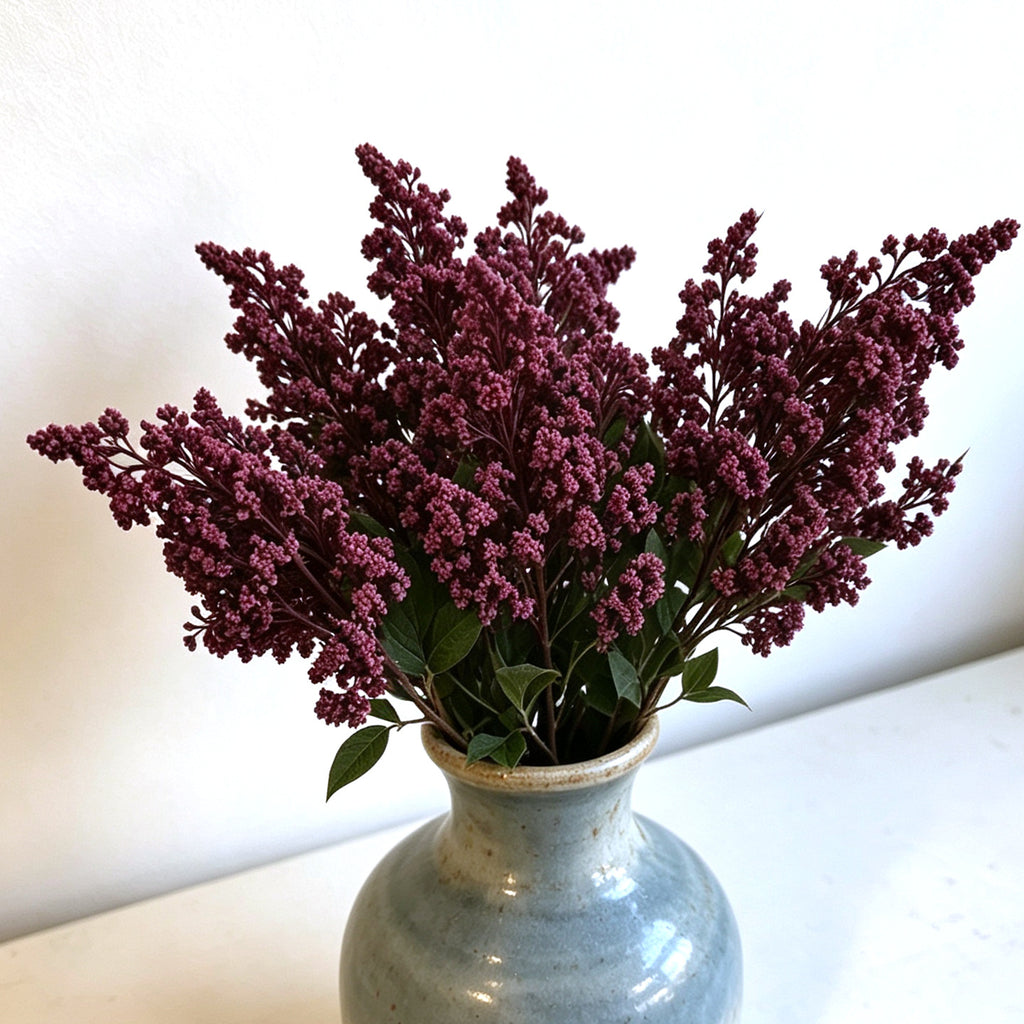 Fleurs artificielles Nandina Domestica, décoration élégante, baies rouges réalistes, 40 cm, pour mariage, terrasse ou commémoration