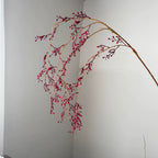 Branche suspendue décorative artificielle, 137 cm, plastique, style rétro français élégant, pour intérieur, mariage, hôtel, événement