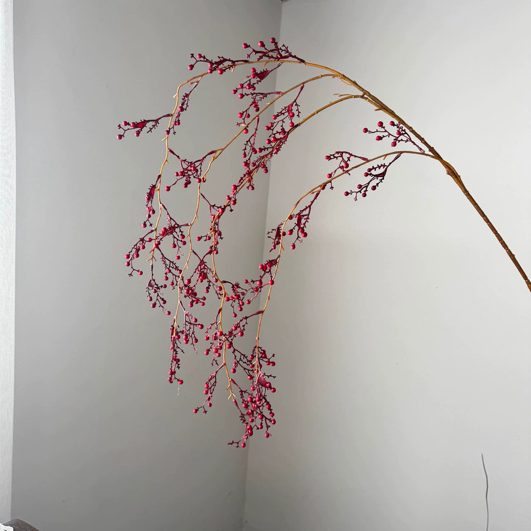 Branche suspendue décorative artificielle, 137 cm, plastique, style rétro français élégant, pour intérieur, mariage, hôtel, événement