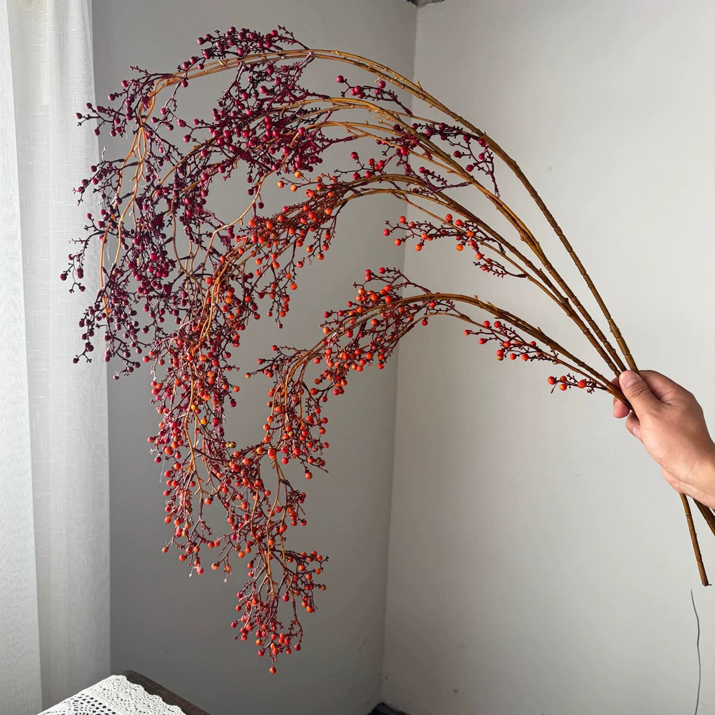 Branche suspendue décorative artificielle, 137 cm, plastique, style rétro français élégant, pour intérieur, mariage, hôtel, événement