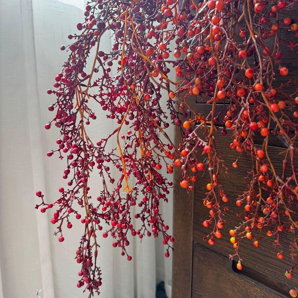 Branche suspendue décorative artificielle, 137 cm, plastique, style rétro français élégant, pour intérieur, mariage, hôtel, événement
