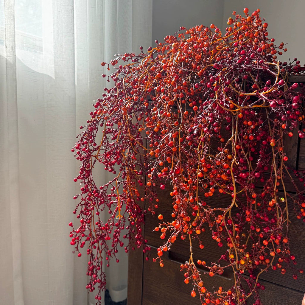 Branche suspendue décorative artificielle, 137 cm, plastique, style rétro français élégant, pour intérieur, mariage, hôtel, événement