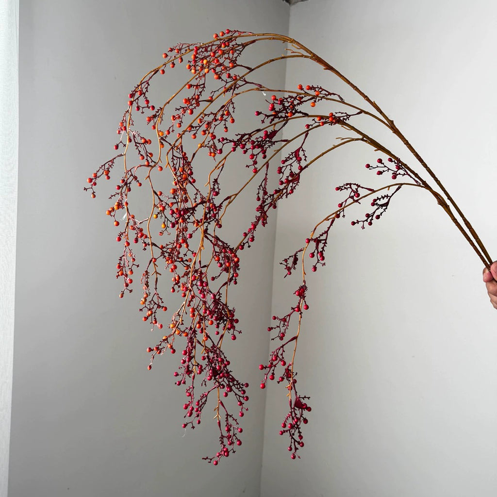 Branche suspendue décorative artificielle, 137 cm, plastique, style rétro français élégant, pour intérieur, mariage, hôtel, événement