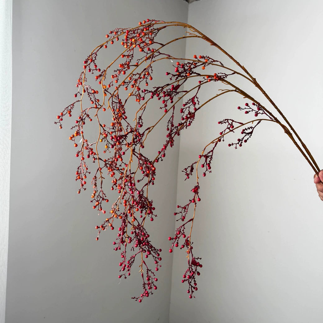 Branche suspendue décorative artificielle, 137 cm, plastique, style rétro français élégant, pour intérieur, mariage, hôtel, événement