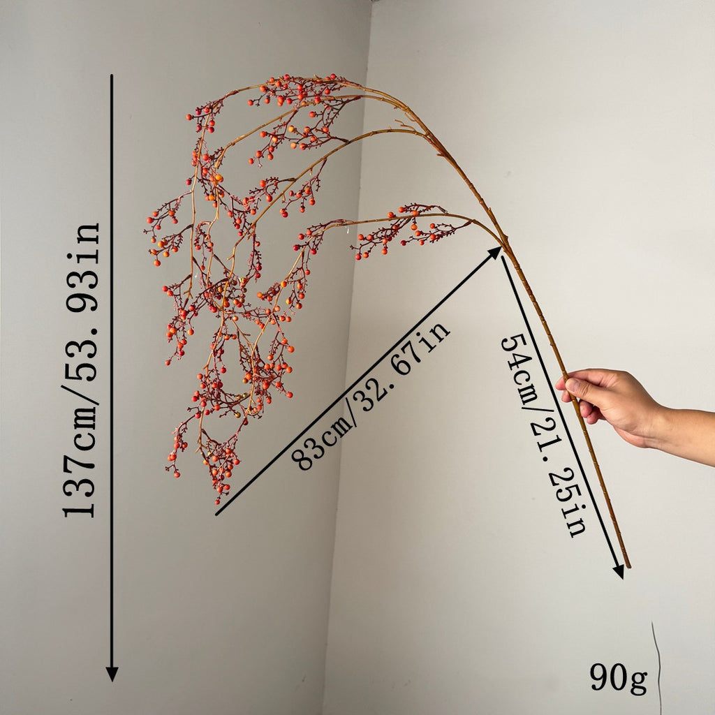 Branche suspendue décorative artificielle, 137 cm, plastique, style rétro français élégant, pour intérieur, mariage, hôtel, événement