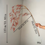 Branche suspendue décorative artificielle, 137 cm, plastique, style rétro français élégant, pour intérieur, mariage, hôtel, événement