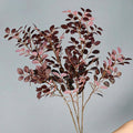 Feuilles artificielles de loropétale rouge, 2 tiges de 62 cm, décoration intérieure élégante, style campagne, pour maison, bureau et événements