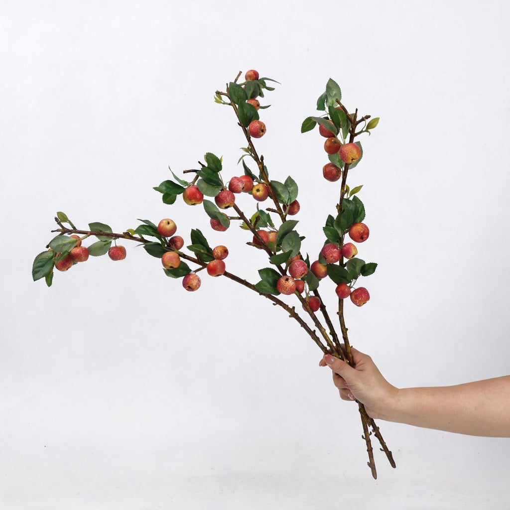 Branche de pommetier artificiel avec feuilles, 60 cm, vert ou rose, décoration intérieure élégante, hôtels, commerces, mariages