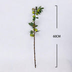 Branche de pommetier artificiel avec feuilles, 60 cm, vert ou rose, décoration intérieure élégante, hôtels, commerces, mariages