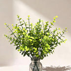 Plante Artificielle Eucalyptus 7 Branches, Décor Élégant pour Maison, Bureau, Mariage, 30 cm, PE/PVC, Sans Pot