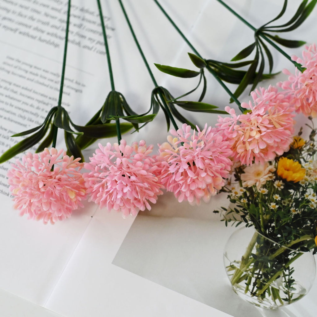 Fleurs artificielles de pissenlit et petite hortensia, 26 cm, 10 tiges, décoration intérieure, mariage, maison