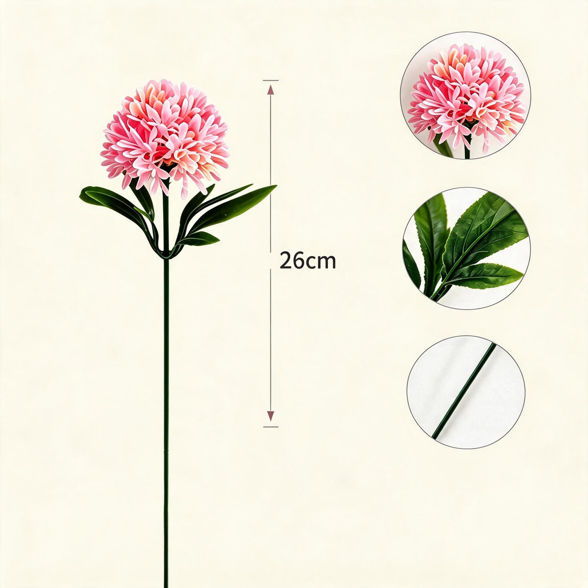 Fleurs artificielles de pissenlit et petite hortensia, 26 cm, 10 tiges, décoration intérieure, mariage, maison