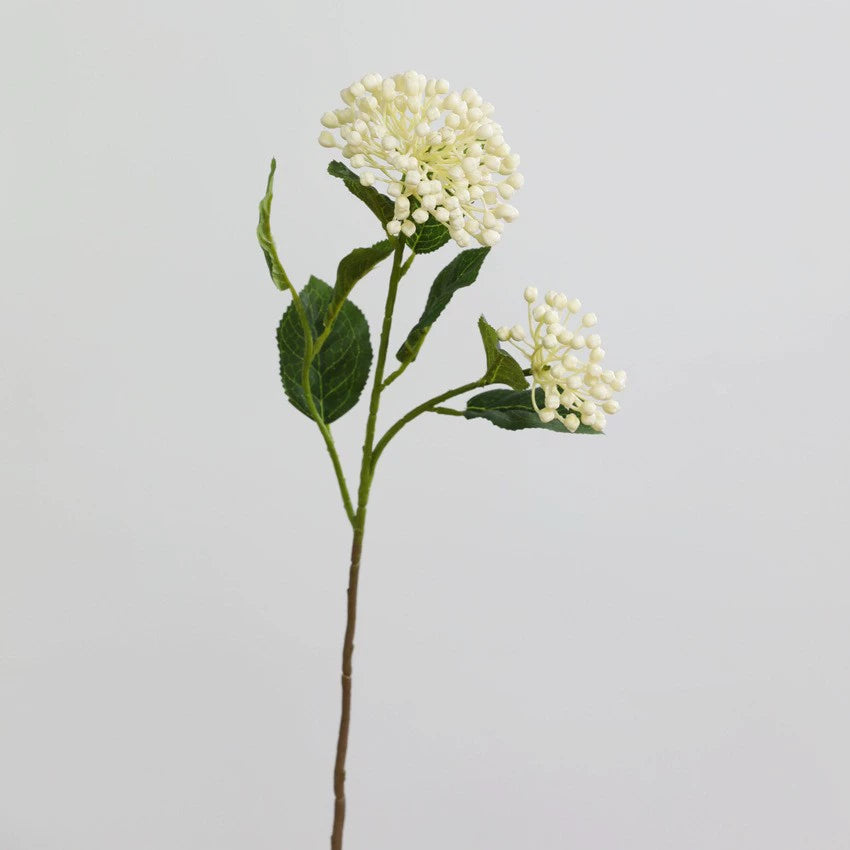 Fleurs artificielles Hortensia, tige unique 54 cm avec 2 fleurs, décoration d'intérieur élégante, style moderne, choix de couleurs