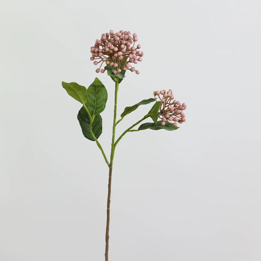 Fleurs artificielles Hortensia, tige unique 54 cm avec 2 fleurs, décoration d'intérieur élégante, style moderne, choix de couleurs