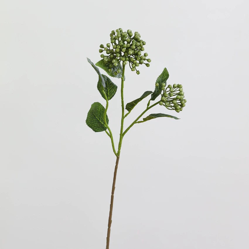 Fleurs artificielles Hortensia, tige unique 54 cm avec 2 fleurs, décoration d'intérieur élégante, style moderne, choix de couleurs
