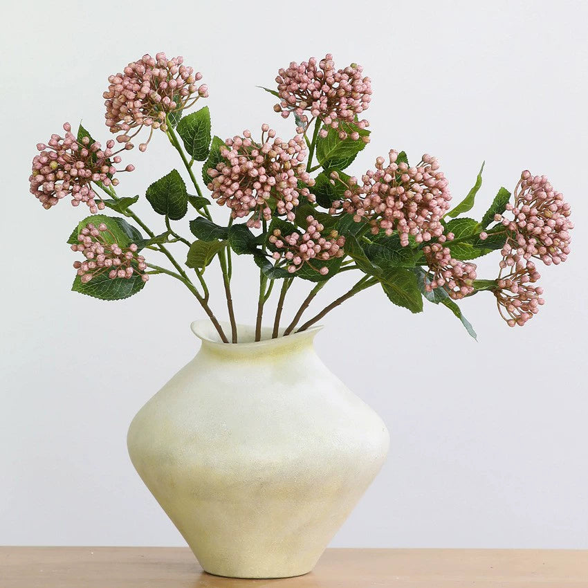 Fleurs artificielles Hortensia, tige unique 54 cm avec 2 fleurs, décoration d'intérieur élégante, style moderne, choix de couleurs