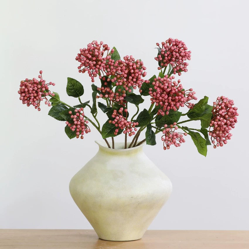 Fleurs artificielles Hortensia, tige unique 54 cm avec 2 fleurs, décoration d'intérieur élégante, style moderne, choix de couleurs