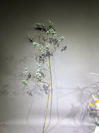Tige unique de baies artificielles en plastique, 80 cm, style blanc et vert, décoration élégante pour mariage, intérieur et extérieur