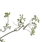 Tige unique de baies artificielles en plastique, 80 cm, style blanc et vert, décoration élégante pour mariage, intérieur et extérieur