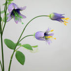 Fleurs artificielles Clématite à clochettes, 105 cm, tige unique avec 8 fleurs, idéales pour mariages, décoration intérieure et espaces commerciaux, disponibles en orange, violet, jaune et rose