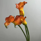 Fleur artificielle Calla en PU, tige unique 68 cm, décoration élégante pour mariage, maison ou boutique, couleur blanc/noir/vert clair/orange