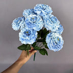 Bouquet de 9 chrysanthèmes dragon en soie artificielle, 40 cm, décoration maison et vitrine, style provençal