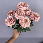 Bouquet de 9 chrysanthèmes dragon en soie artificielle, 40 cm, décoration maison et vitrine, style provençal