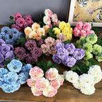 Bouquet de 9 chrysanthèmes dragon en soie artificielle, 40 cm, décoration maison et vitrine, style provençal